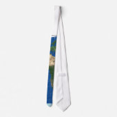 15°E-Meridiaan Kaart 1 wit - stropdas (Achterkant)