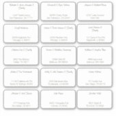 15 Eenvoudige individuele bruiloft gast naam adres Sticker (Voorkant)