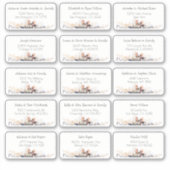 15 eenvoudige individuele bruiloft gast naam adres sticker (Voorkant)