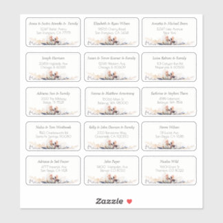 15 eenvoudige individuele bruiloft gast naam adres sticker