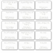 15 Eenvoudige individuele bruiloft gast naam adres Sticker (Voorkant)