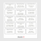 15 Eenvoudige individuele gastnaam Adres Sticker (Vel)