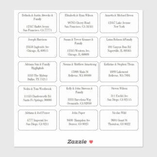 15 Eenvoudige individuele gastnaam Adres Sticker