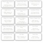 15 Eenvoudige individuele gastnaam Adres Sticker (Voorkant)