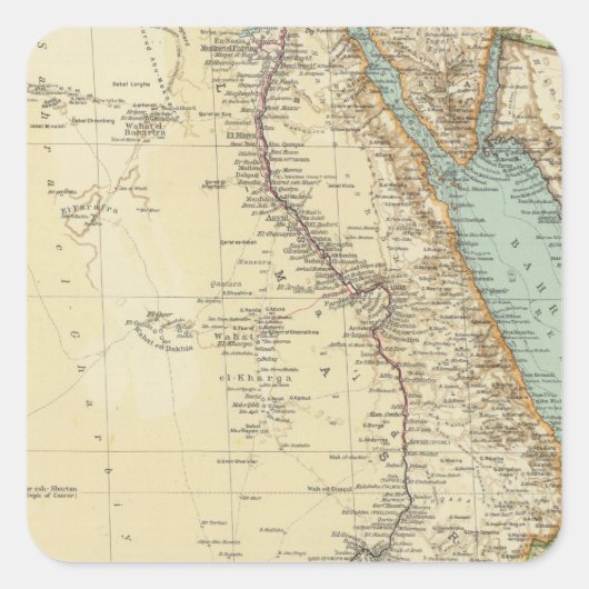15 Egypte Vierkante Sticker (Voorkant)