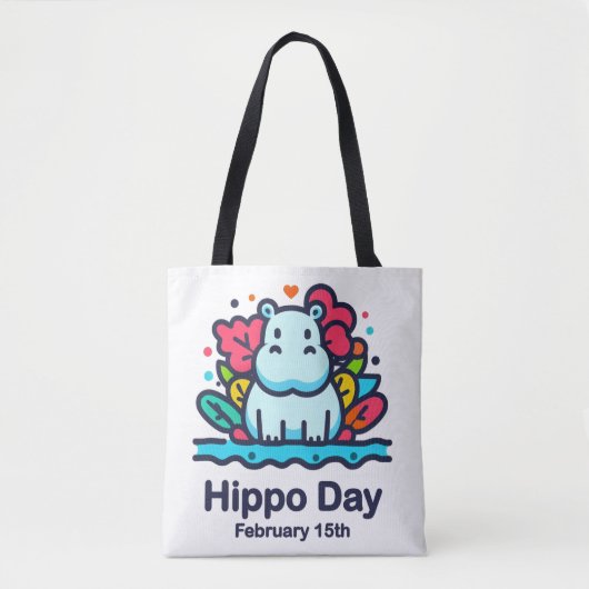 15 feb Hippo Dag Tote Bag (Voorkant)