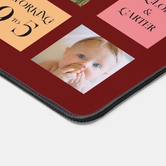 15 foto, 6 kleurenblok op Bourgogne Bureaumat (Hoek)