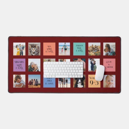 15 foto, 6 kleurenblok op Bourgogne Bureaumat (Keyboard & Muis)