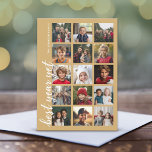 15 Foto beste jaar, maar HYN minimaal goud Feestdagenkaart<br><div class="desc">Gebruik meerdere vierkante foto's en maak een unieke en trendy groet en de titel van de Nieuwe Jaren met een opvallend,  gewaagd streepjespatroon op de rug. Als u om het even wat rond moet bewegen,  klik op de aanpassingsknoop om veranderingen aan te brengen.</div>
