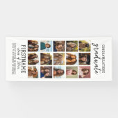 15 Foto Collage Afstuderen Modern Minimal White Spandoek (Horizontaal)