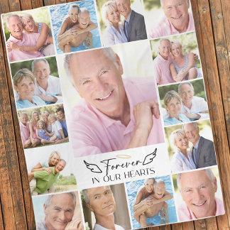 15 Foto Collage Forever in ons hart Fleece Deken