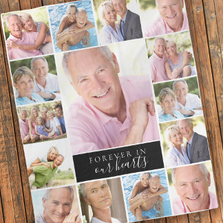 15 Foto Collage Forever in ons hart Fleece Deken