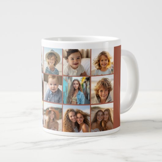 15 Foto Collage Grid - terra cotta Grote Koffiekop (Voorkant rechts)