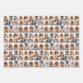 15 Foto Collage Grid - - zwart wit Inpakpapier Vel (Voorkant 3)