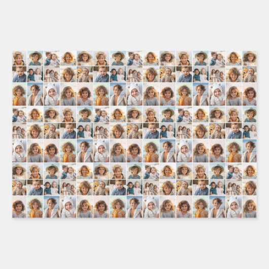 15 Foto Collage Grid - - zwart wit Inpakpapier Vel (Voorkant)