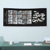 15 Foto Collage Mr & Mrs Welkom op ons huwelijk Spandoek (Beurs)