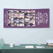 15 Foto Collage Paars Welkom op ons huwelijk Spandoek (Beurs)