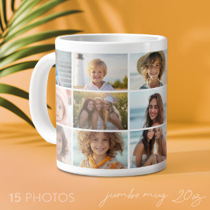 15 Foto Collage Raster - Mod Minimaal wit Grote Koffiekop
