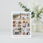 15 foto collage voeg uw eigen groet toe briefkaart (Staand voorkant)