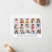 15 Foto Collage Voeg Uw Eigen Groet Toe Notitiekaartje (Voorkant / Achterkant in situ)