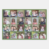 15 Fotocollage - Beste jaar ooit rood groen Blauwg Inpakpapier Vel (Voorkant 2)