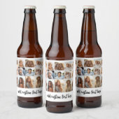 15 Fotocollage Raster - Script Text - zwart wit Bier Etiket (Flessen)