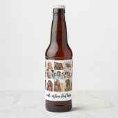 15 Fotocollage Raster - Script Text - zwart wit Bier Etiket (Voorkant)