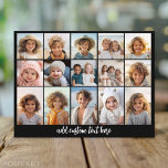 15 Fotocollage Raster - Script Text - zwart wit Briefkaart<br><div class="desc">Gebruik 15 foto's om een persoonlijke fotocollage briefkaart te creëer. Deze moderne, schone lay-out bevat een scripttekstblok om een familienaam of andere informatie toe te voegen. De achtergrondkleur en de lettertypen kunnen worden gewijzigd in het gebied Aanpassen. *** Voor het beste resultaat voor deze multi foto lay-out - bijsnijden van...</div>