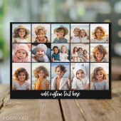 15 Fotocollage Raster - Script Text - zwart wit Briefkaart