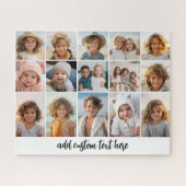 15 Fotocollage Raster - Script Text - zwart wit Legpuzzel (Horizontaal)