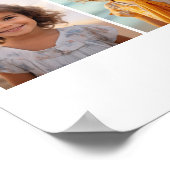 15 Fotocollage Raster - Script Text - zwart wit Poster (Hoek)