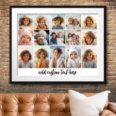 15 Fotocollage Raster - Script Text - zwart wit Poster