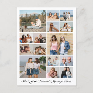 15 Fotocollage Voeg uw eigen groet toe Briefkaart