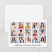 15 Fotocollage Voeg uw eigen groet toe Notitiekaartje (Voorkant / Achterkant)