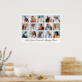 15 Fotocollage Voeg uw eigen groet toe Poster (Keuken)