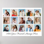 15 Fotocollage Voeg uw eigen groet toe Poster (Voorkant)