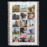 15 Foto's Collage Souvenir Wit Deken<br><div class="desc">15 vierkante foto lay-out fotocollage dekbed perfect voor je instagram foto's,  met op maat gemaakte kleur kaders. Maakt een leuke kerstcadeau of aandenken voor een student! Meer kleuren beschikbaar in mijn winkel.</div>