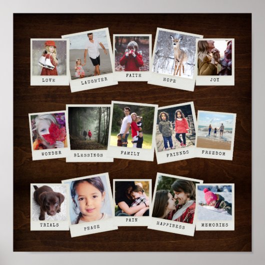 15 Foto's met directe film Foto's Foto Gift Collag Poster (Voorkant)