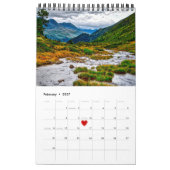 15 Foto's Schilderachtig bergen personaliseren Kalender (Feb 2027)