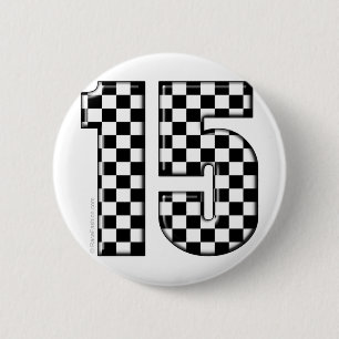 15 gecontroleerd automatisch racingnummer ronde button 5,7 cm