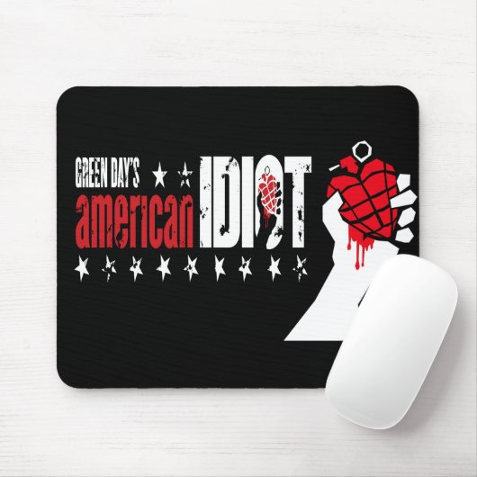 15 GREEN DAY AS Idiot logo Accessories Mouse Pads Muismat (Met muis)