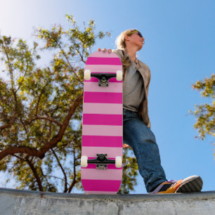 15 Horizontale lichte en hete roze strepen Persoonlijk Skateboard