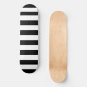15 horizontale zwart-wit strepen persoonlijk skateboard (Voorkant)