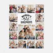 15 Image World's Best Grandparents Fleece Blanket (Voorkant)