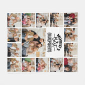 15 Image World's Best Grandparents Fleece Blanket (Voorkant (Horizontaal))