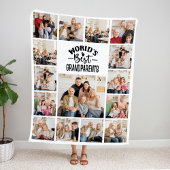 15 Image World's Best Grandparents Fleece Blanket Deken