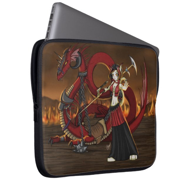 15-inch Anime Manga Art-laptophoes Laptop Sleeve (Voorkant Rechts)