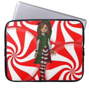 15-inch hoes voor kerstlaptop uit neopreen, Elf