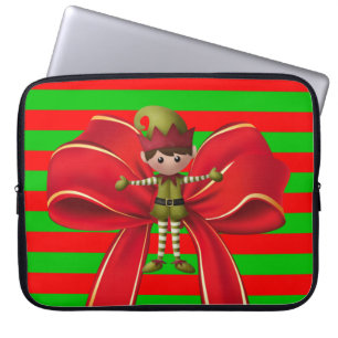 15-inch hoes voor kerstlaptop uit neopreen, Elf