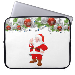 15-inch hoes voor kerstlaptop uit neopreen, Santa